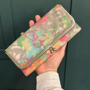 HOBO International Floral Leather Wallet ‘Rachael’ Excellent Condition